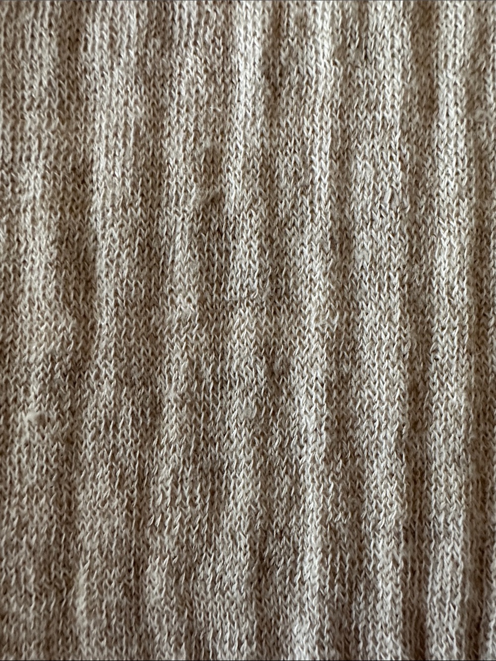 SPANNER linen cotton neutral Beige Ribbed Knit Maxi Skirt slit minimalist beach - Picture 3 of 11